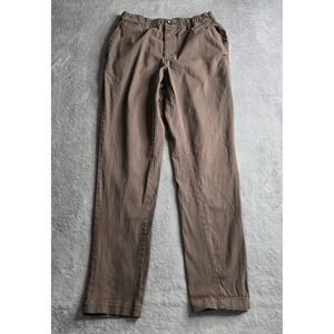COVE USA Pants Mens Size 28x30 Brown Elastic Waist  Casual Chino Pants EUC